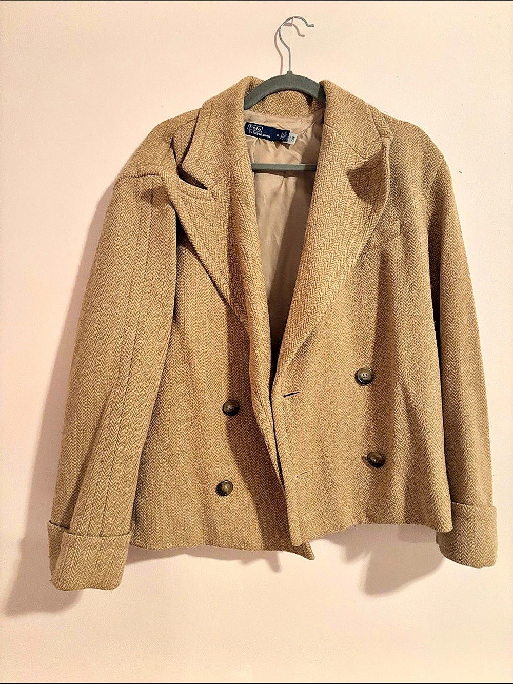 Polo Ralph Lauren Women's Double-Breasted Pea Coat in Brown